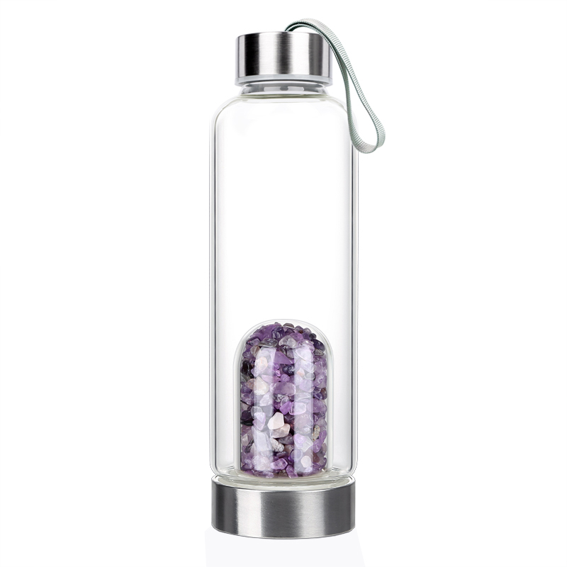 Glass bottle bell HEIWA Amethyst 0.5 L